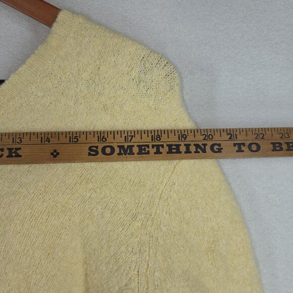 Lane Bryant Pullover Sweater Womens Yellow 22/24 Wool Cable Knit Hooded Cold - Picture 6 of 14